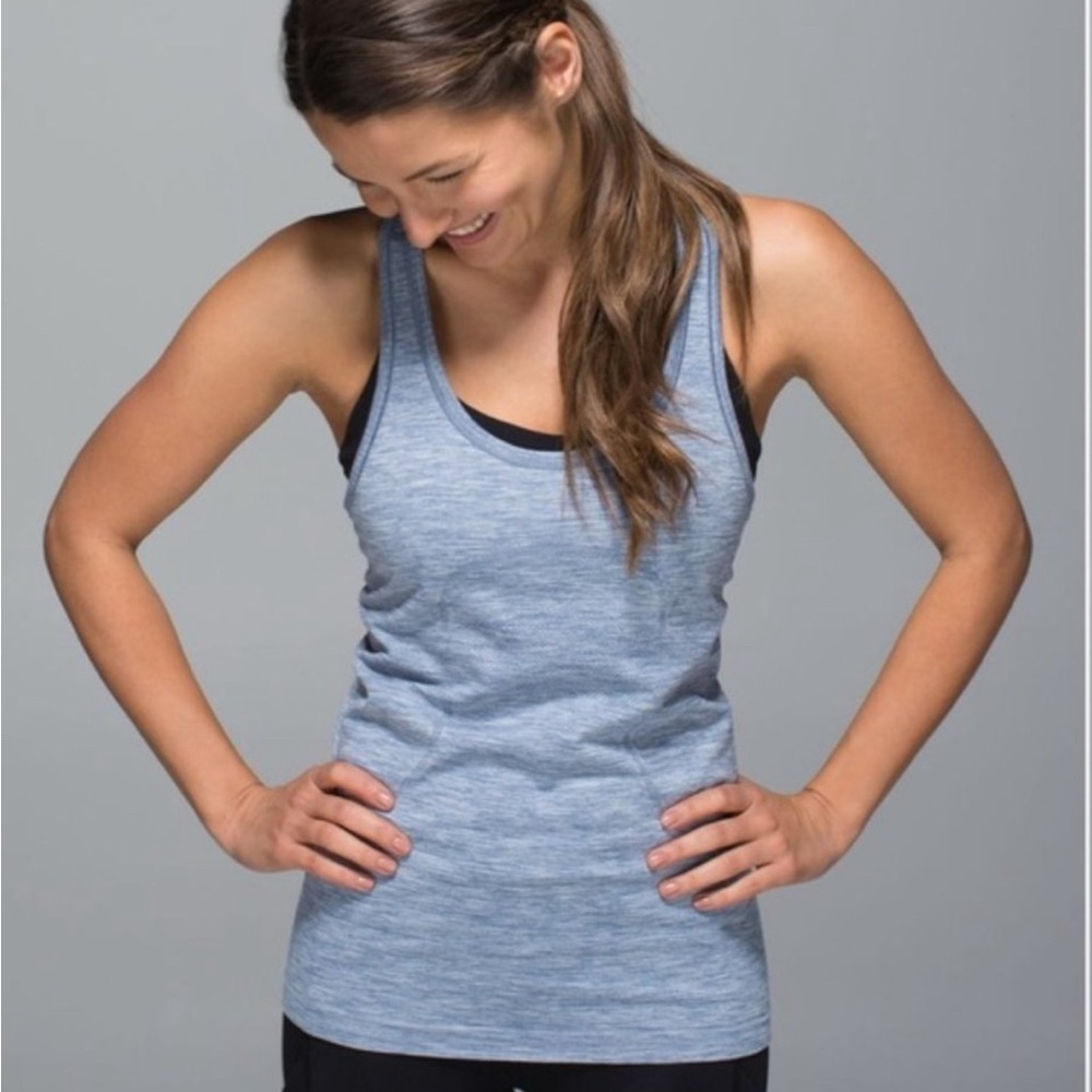 Lululemonn Swiftly Tech Racerback In Heathered De… - image 2